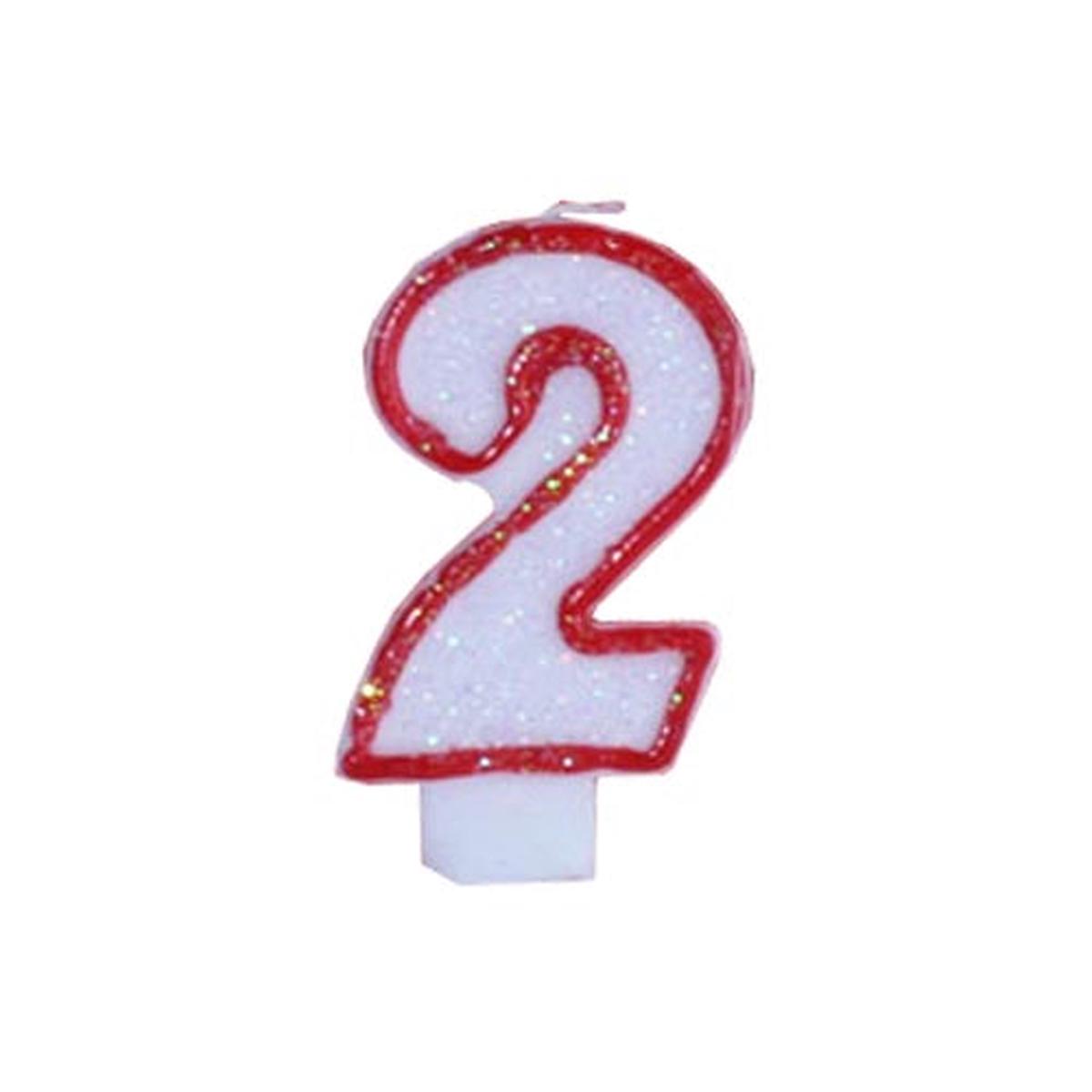 “2” Large Birthday Candle