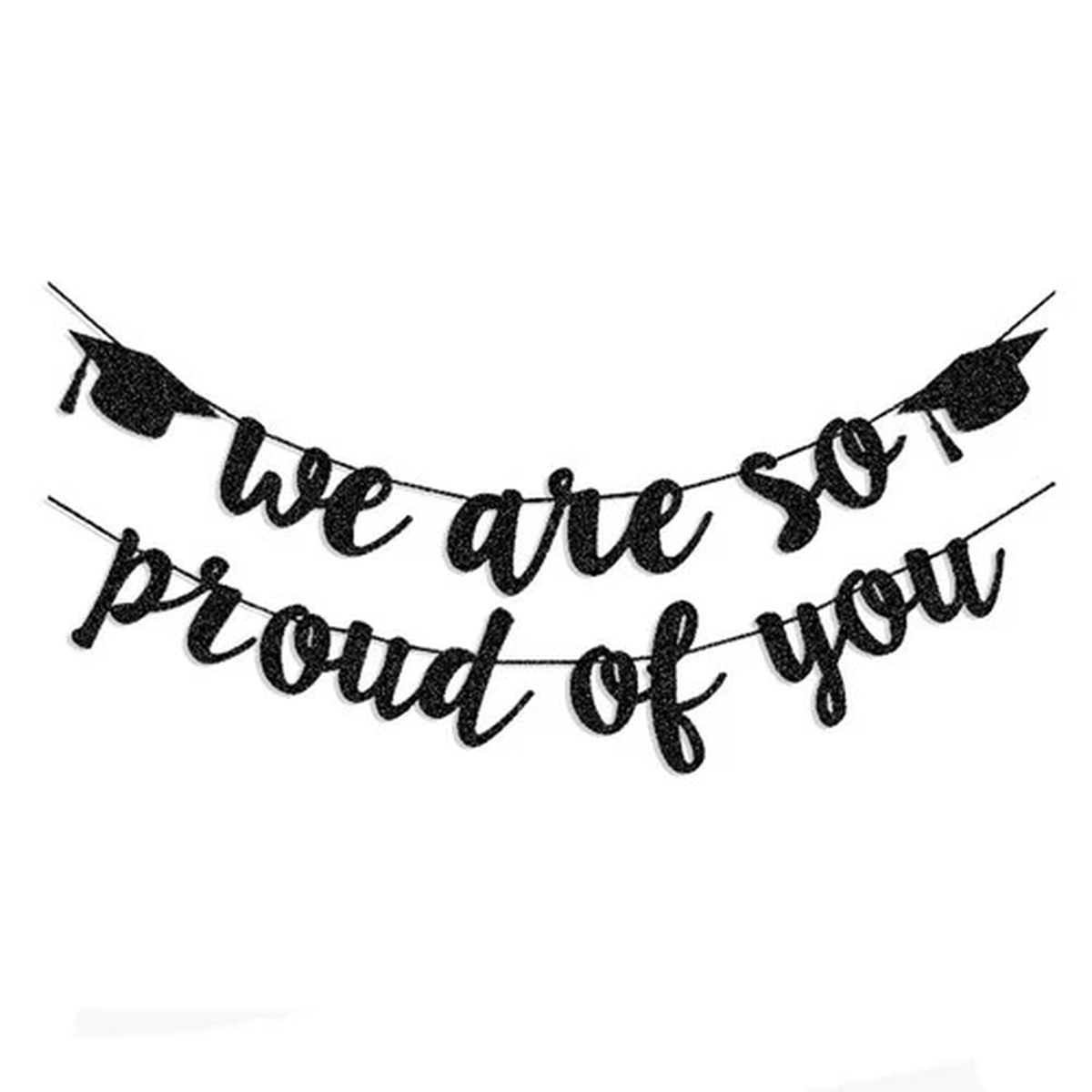 2026 Graduation Banners Party Decorations, Black 1 Count (Pack of 1),