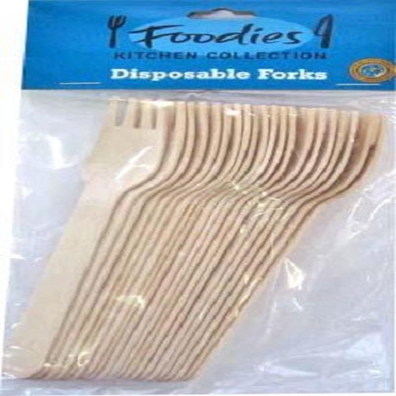 Bamboo Disposable Cutlery Fork 20pc