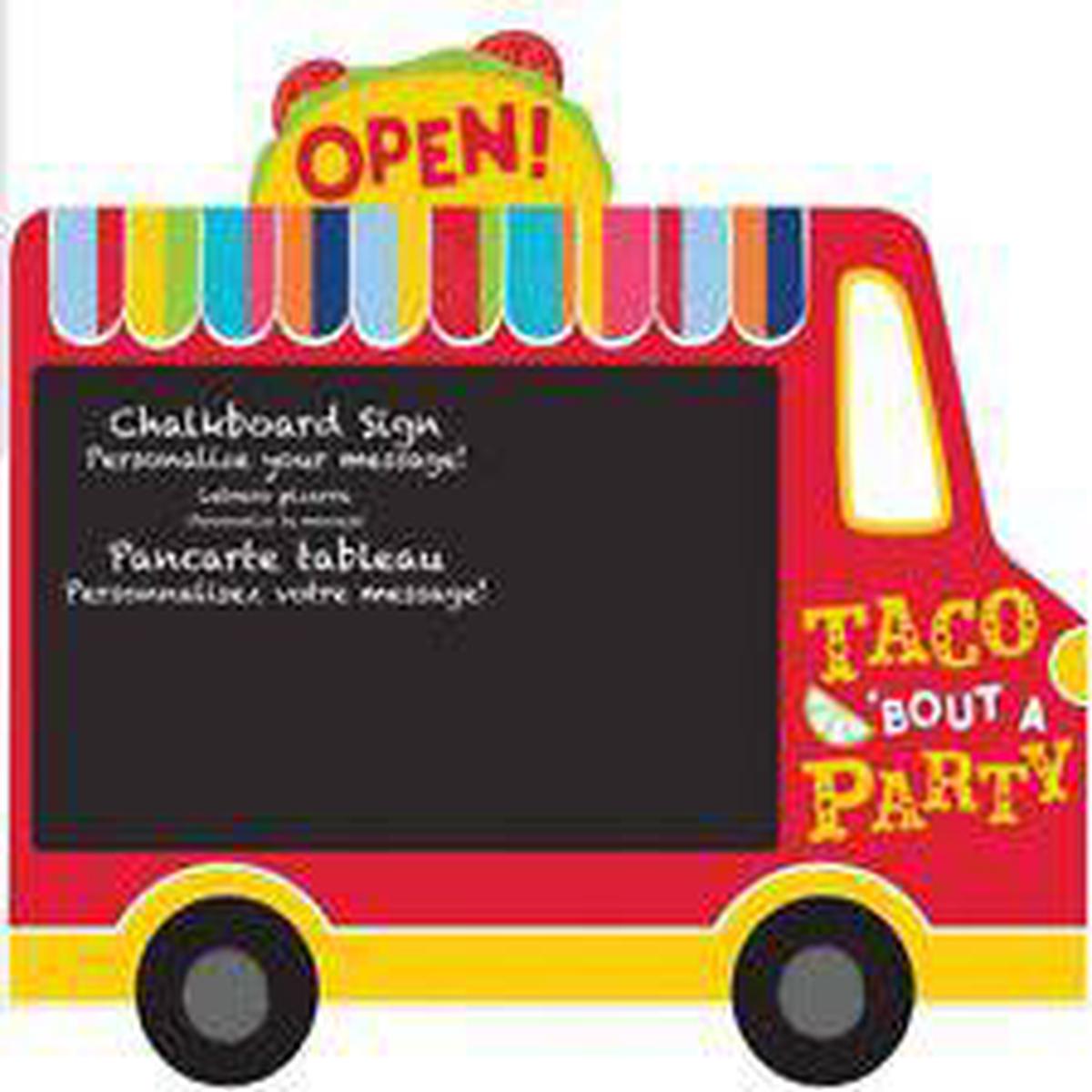 Chalkboard Easel Sign – Taco Truck – Amscan