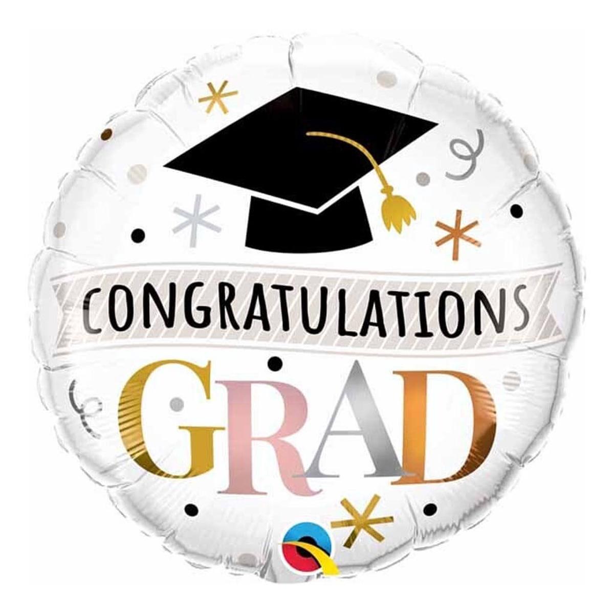 Congratulations Grad Rose Gold Foil Balloon 18in