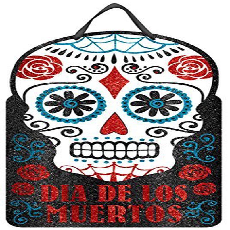 Glossy Sign – Skull Dia de los Muertos – The Beistle Company