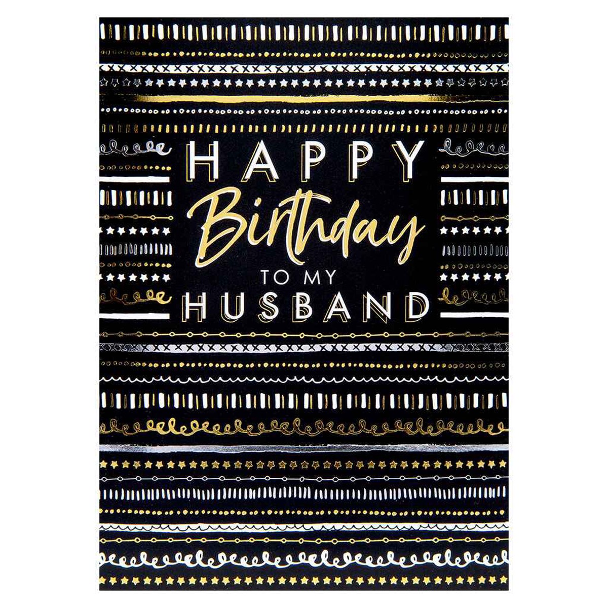 Husband Striped Pattern Greeting Card