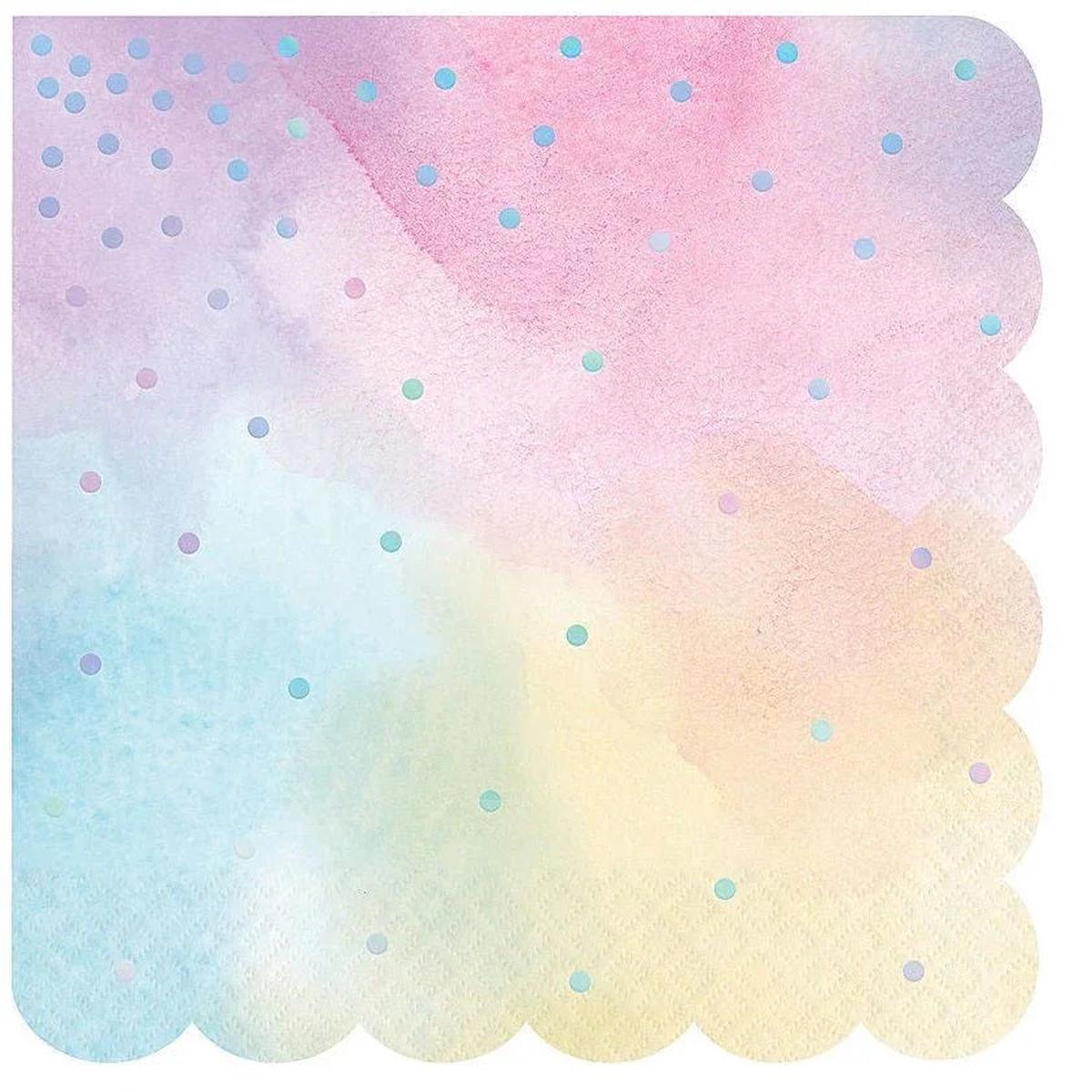 Iridescent Beverage Napkins 5″ | 16ct