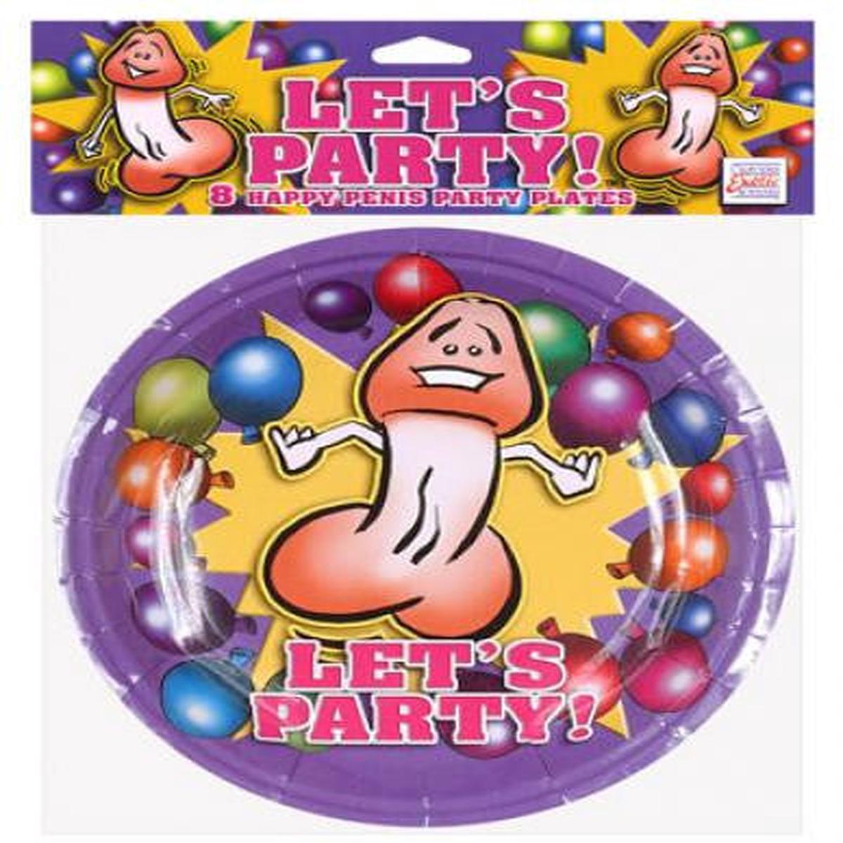 Let’s Party Happy Penis Party Dessert Plates – 8 Count