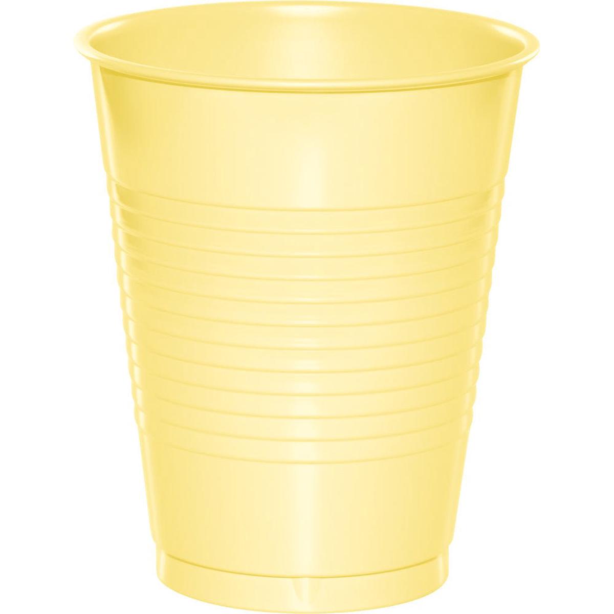 Mimosa Yellow Plastic Cups 16oz | 20ct