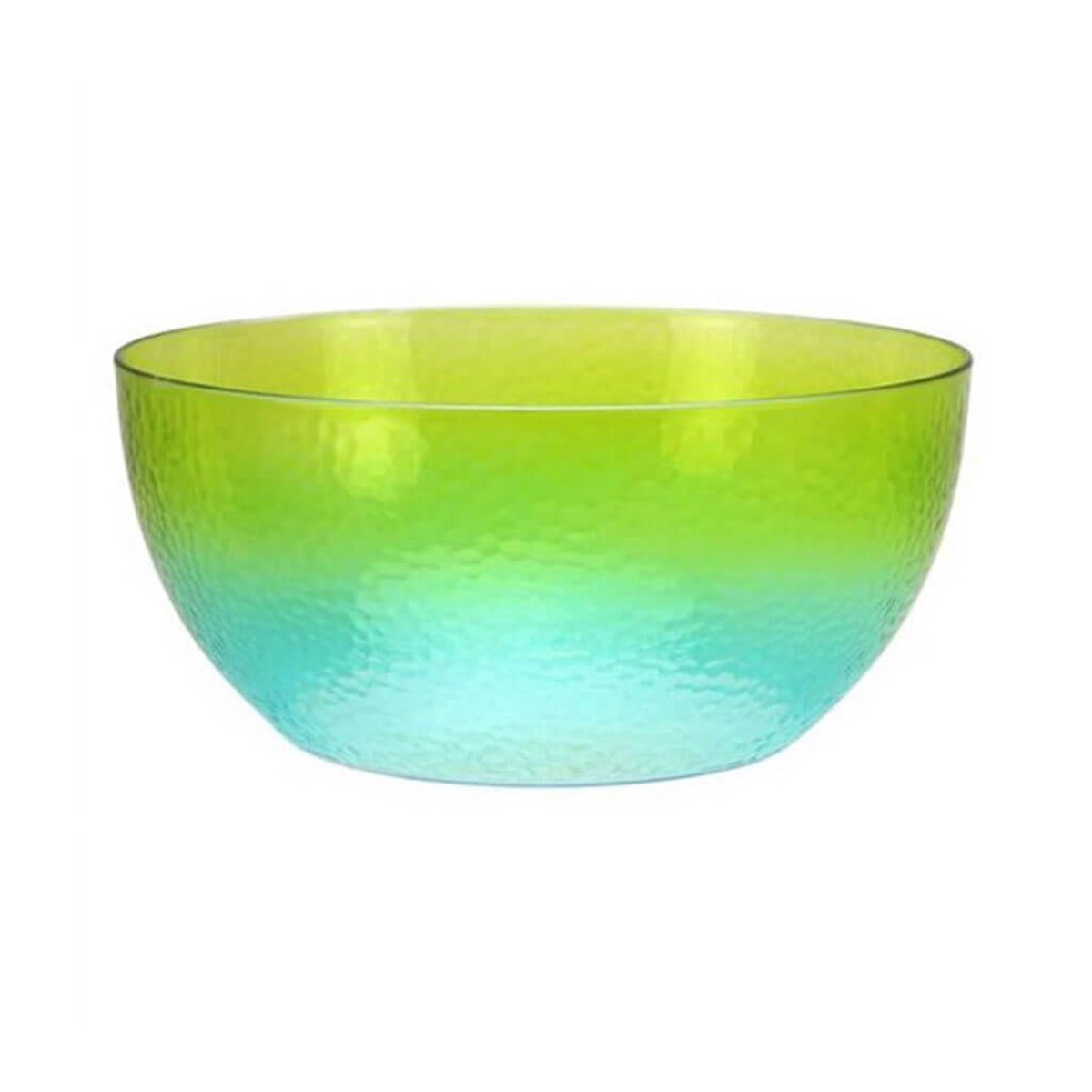 Neon Green Blue Pebbled Bowl 140oz