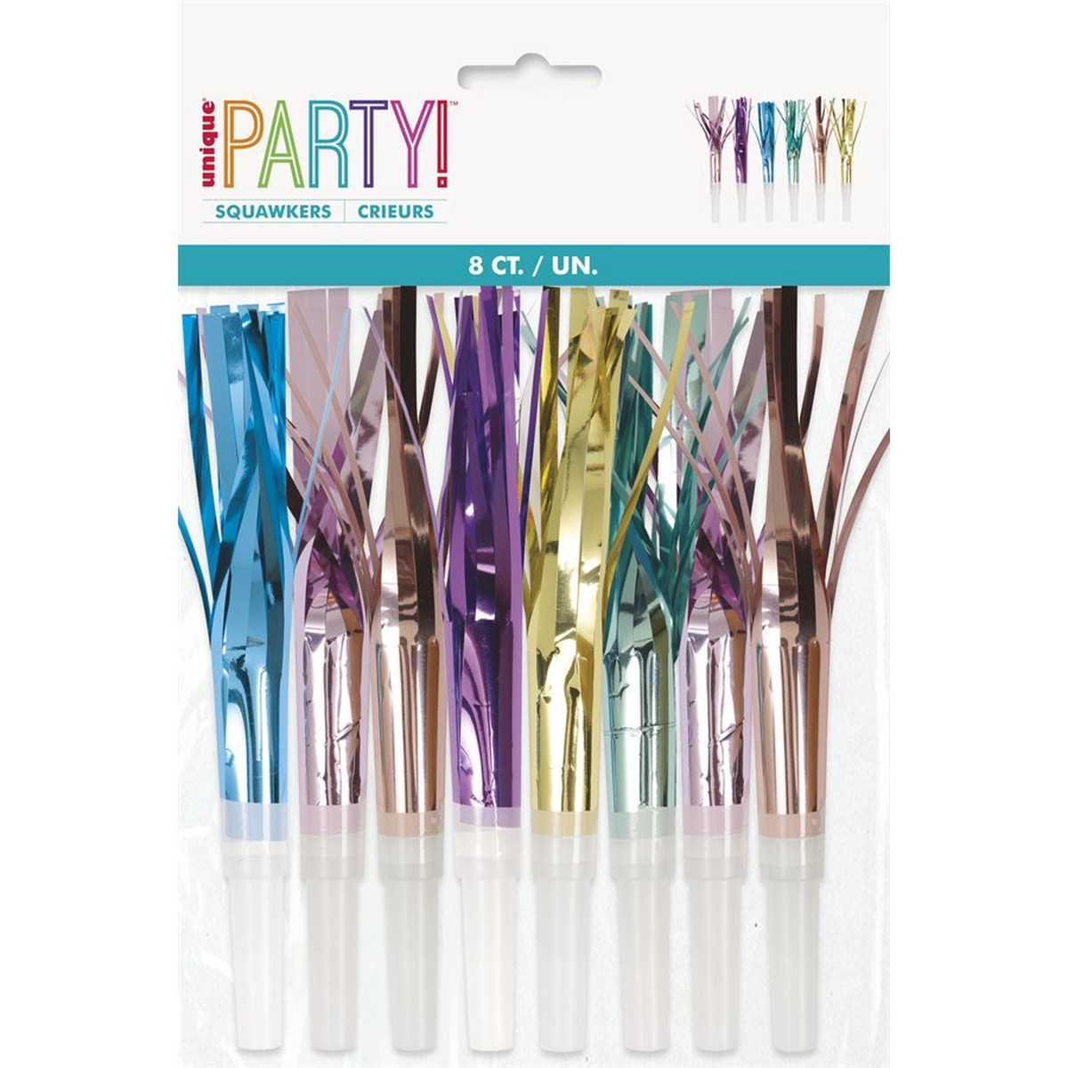Pastel Foil Squawkers Assorted | 8ct