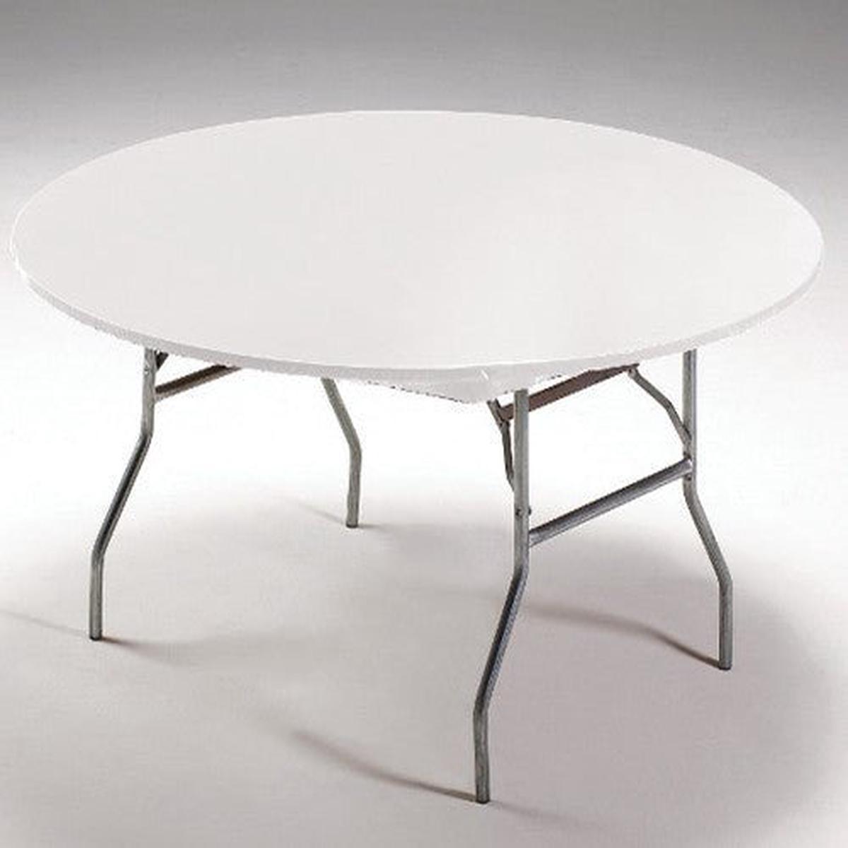 Stay Put Round Table Cover, White. 60″ | 1 ct