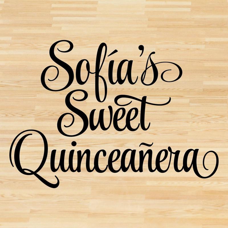 Sweet Quinceanera Party Decoration – Sweet 15 Party Supplies – Floor and Wall Decal