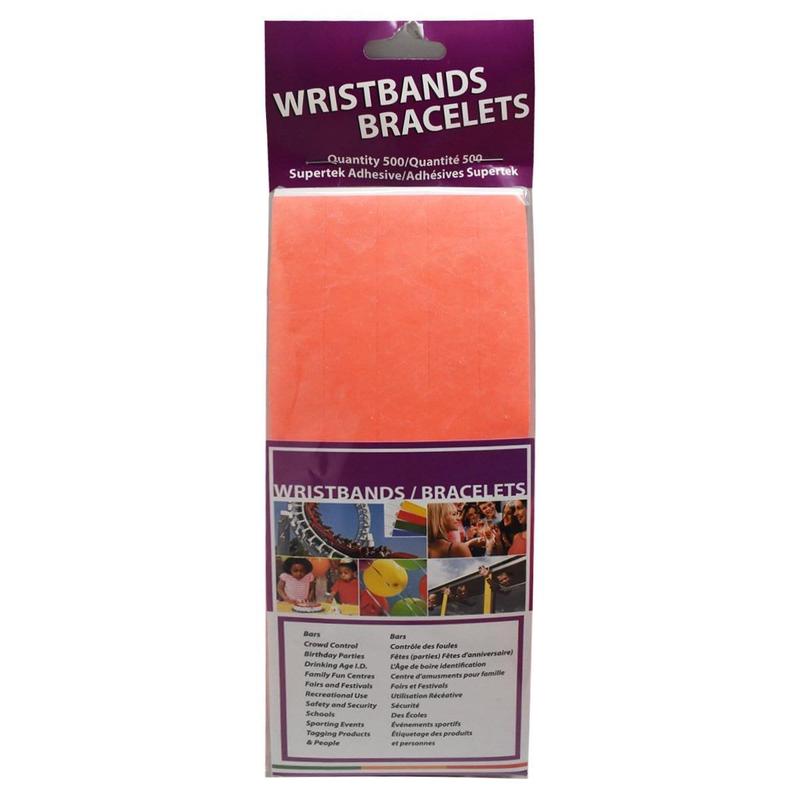 Wristband Supertek 3/4in Neon Sunfire 500 Per Package