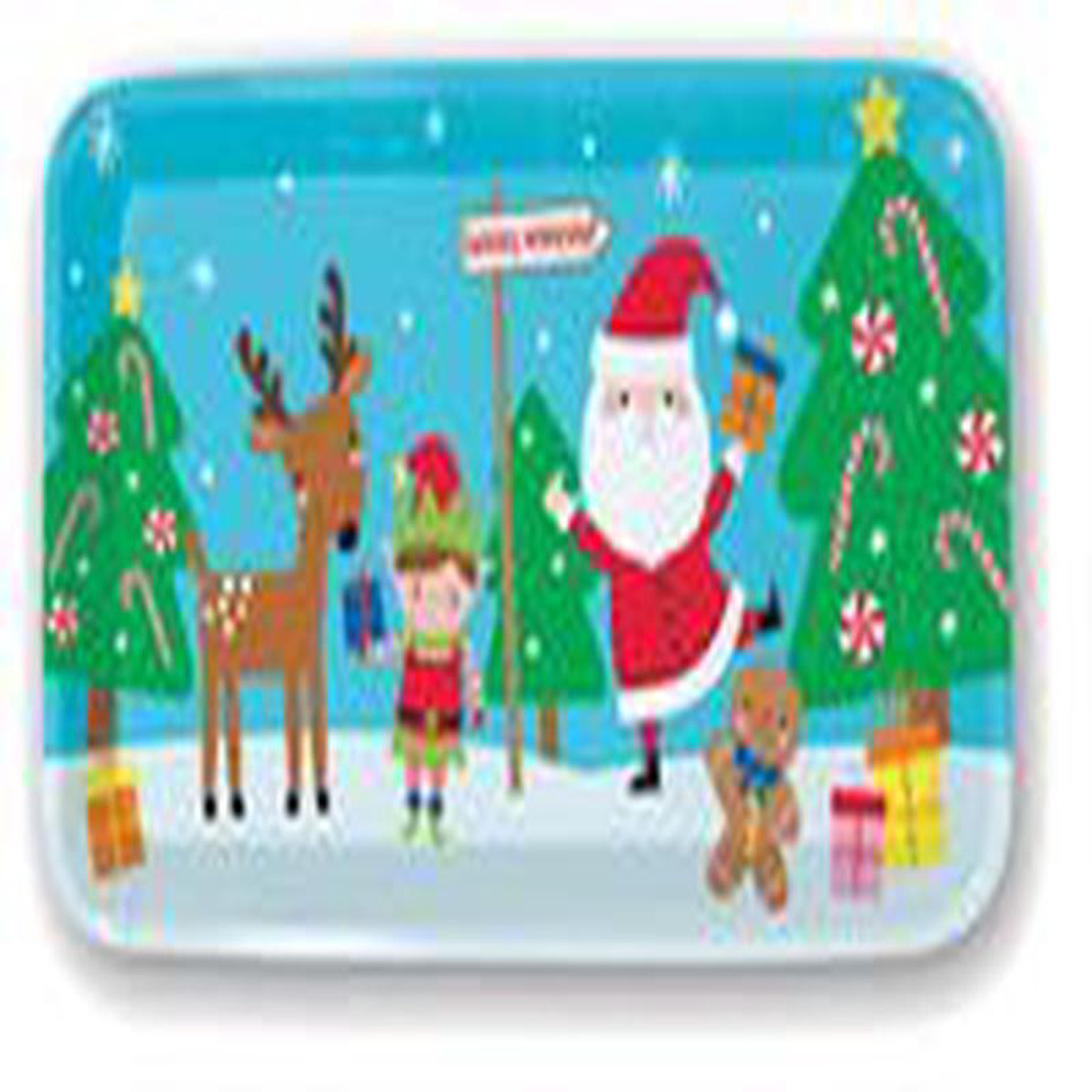 XMAS MELAMINE TRAY SML KIDS