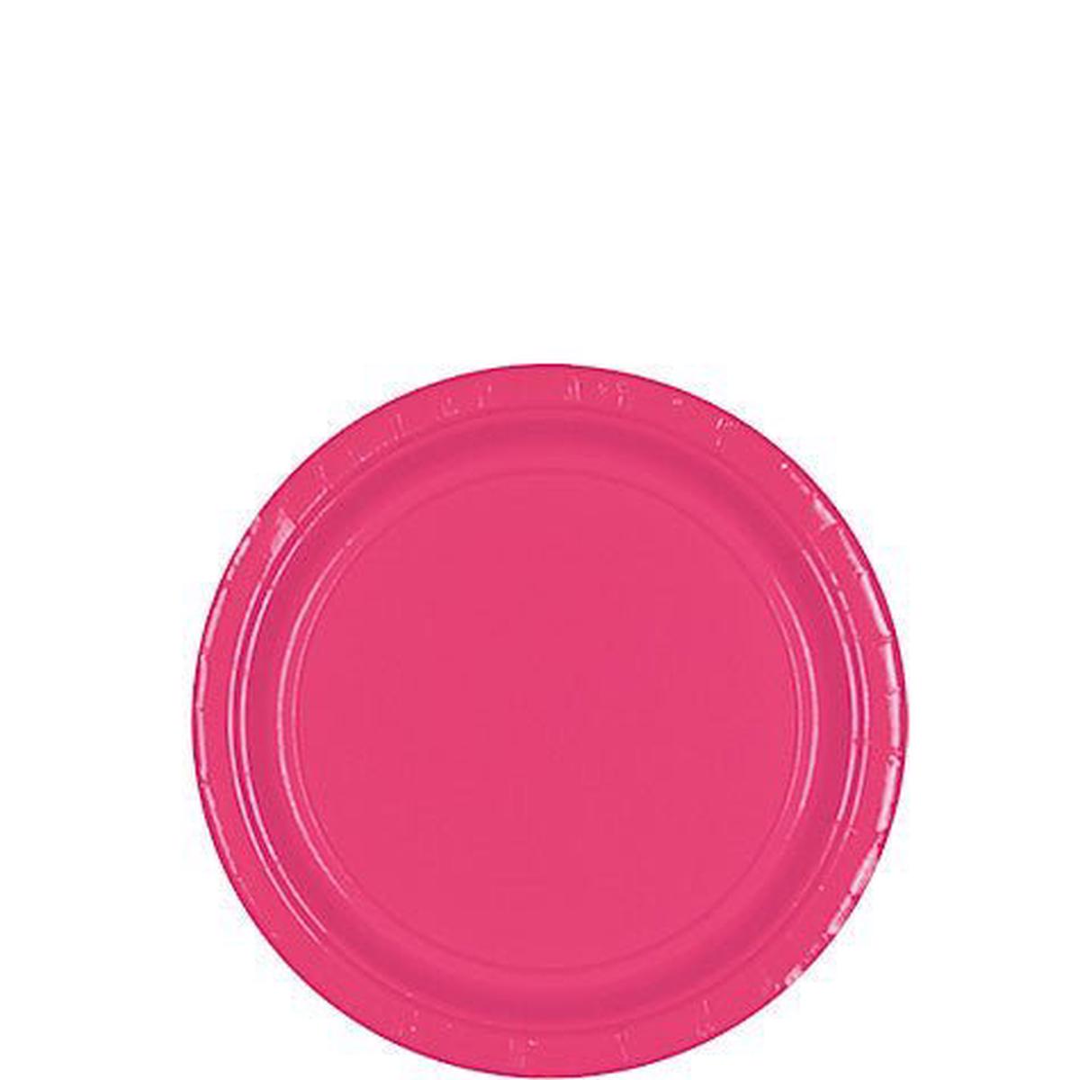 Bright Pink Dessert Paper Plates 6.75″ | 20ct