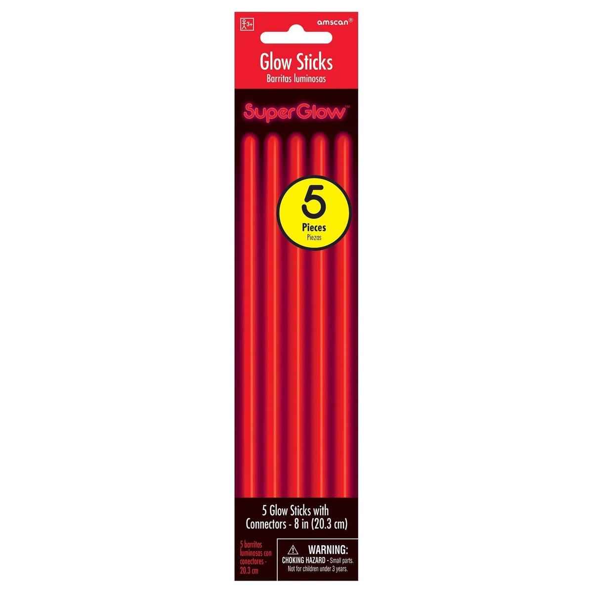 Red Glow Sticks 8″ | 5ct