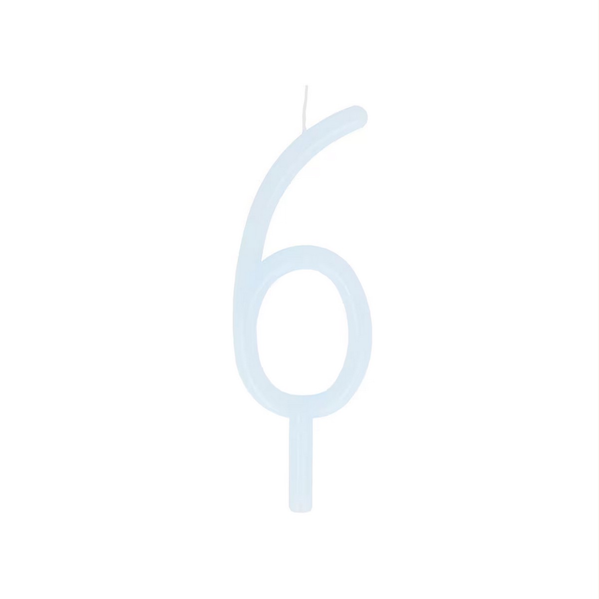 Slim Number 6 Candle
