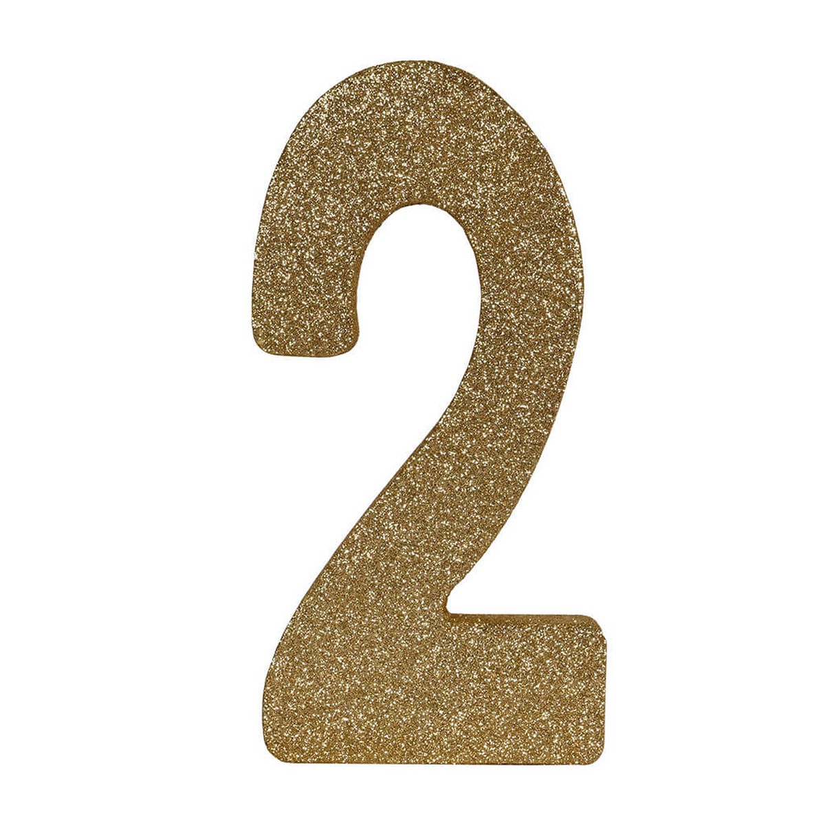 3-D Glittered 2 Centerpiece Gold 8in x 4in x 1in