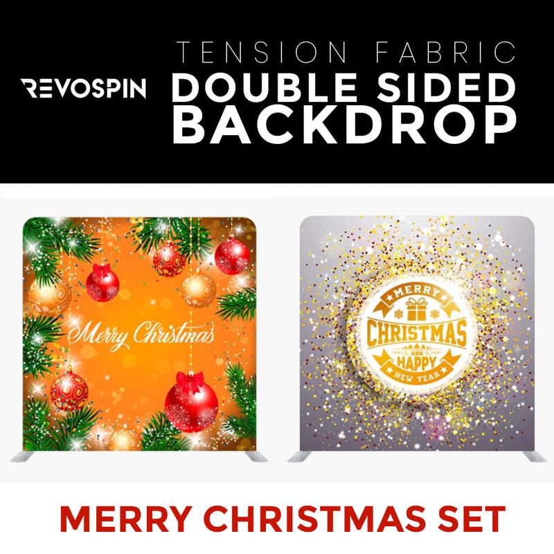Merry Christmas Set41 Double Sided Tension Fabric Photo Booth Backdrop