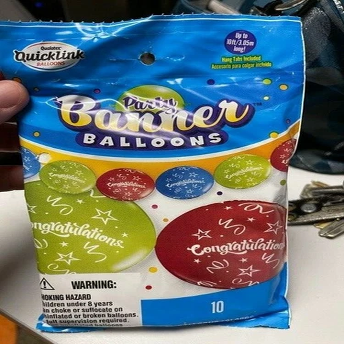 Qualatex Congratulations Party Banner Balloons Pack of 10ct 12″ New!