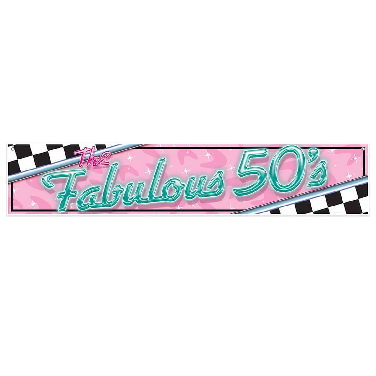The Fabulous 50’s Banner, 12in x 5ft