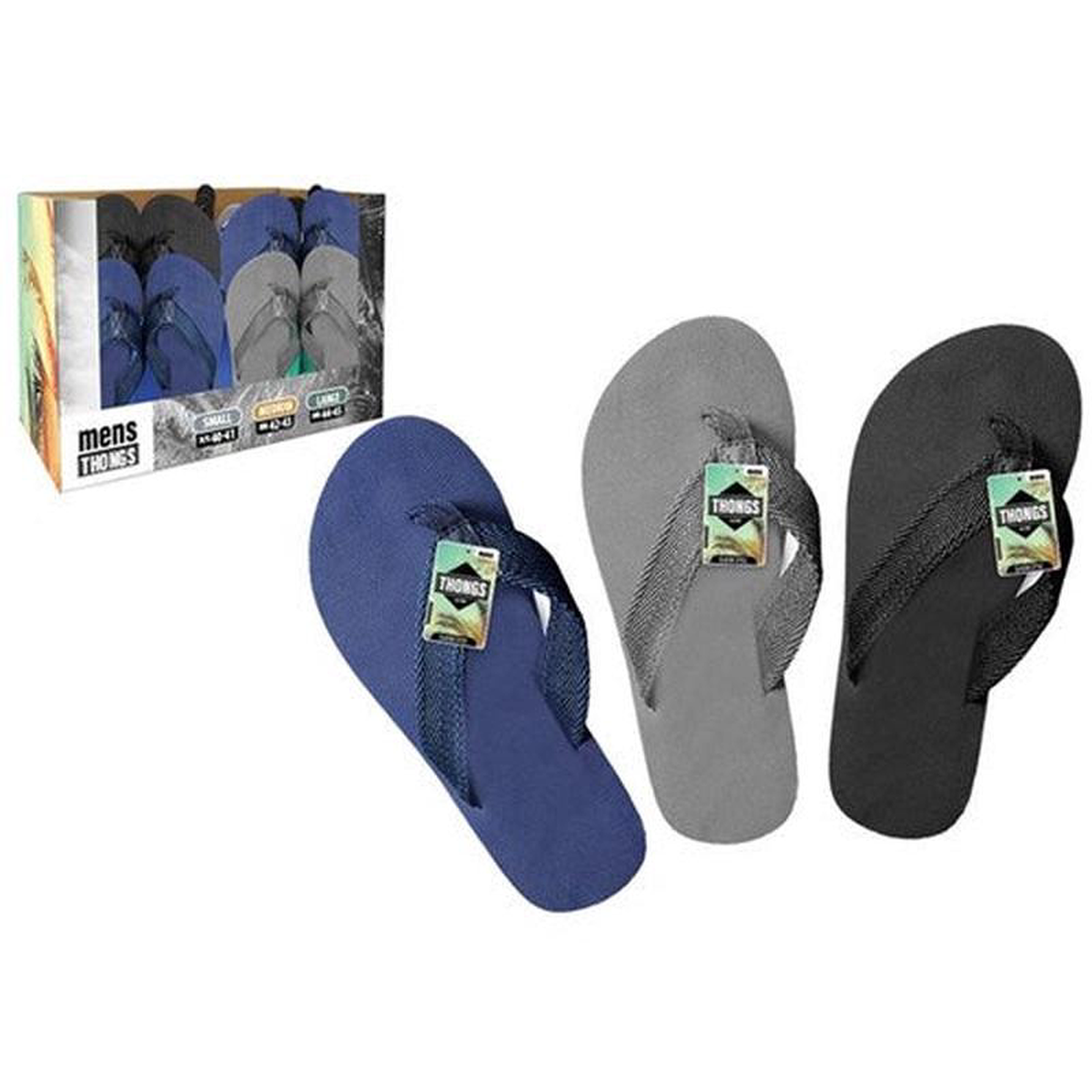 THONGS MENS WFABRIC STRAP ASST
