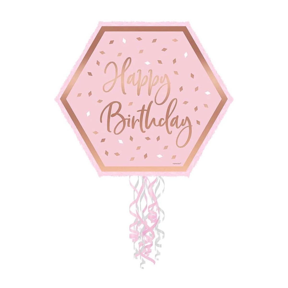 Blush Birthday Pull Pinata