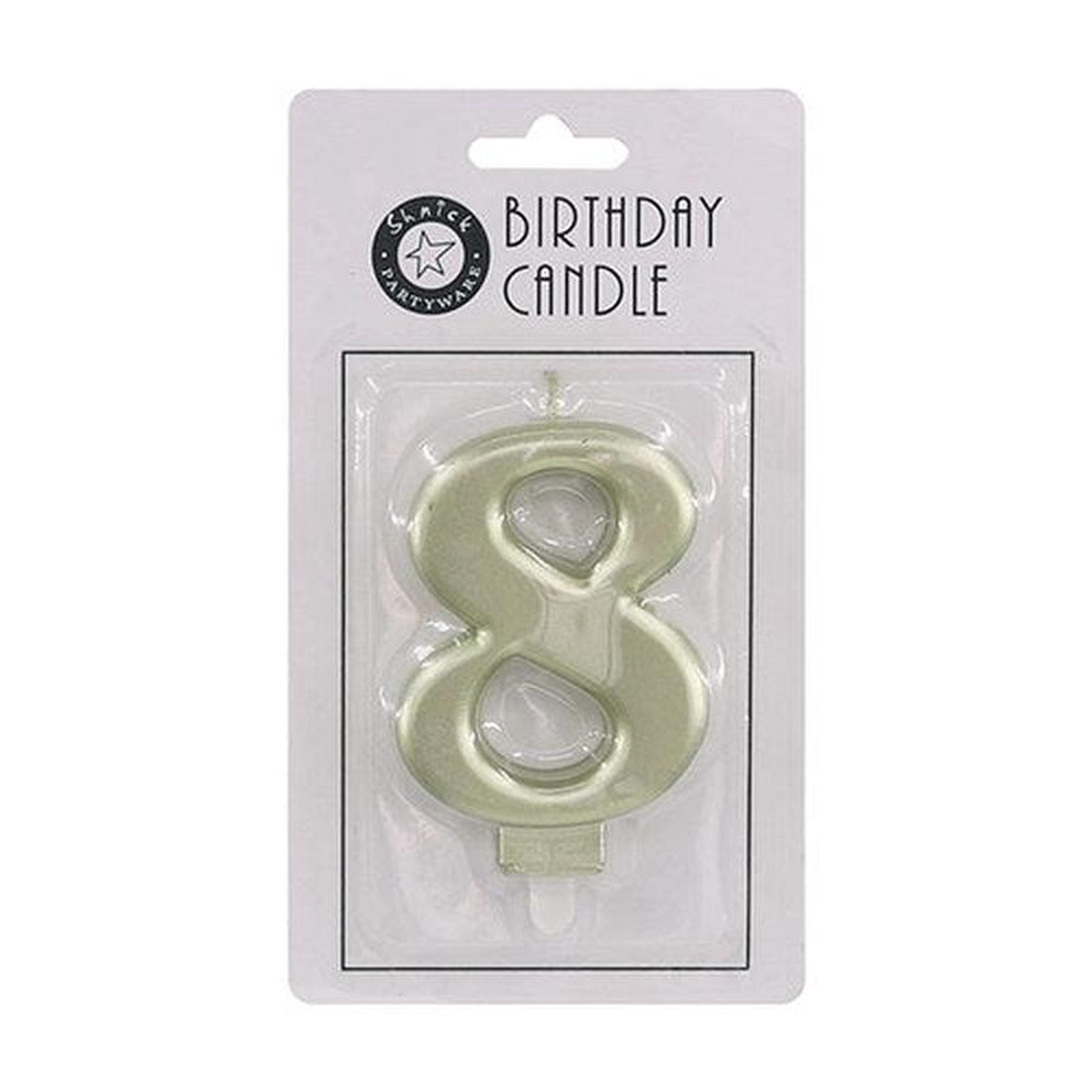 CANDLE NUMBER GOLD 8