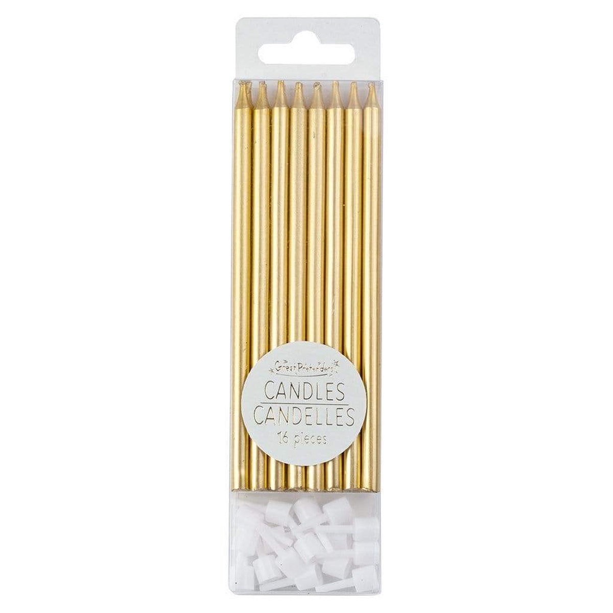 GP: Tall Birthday Candles Metallic Gold