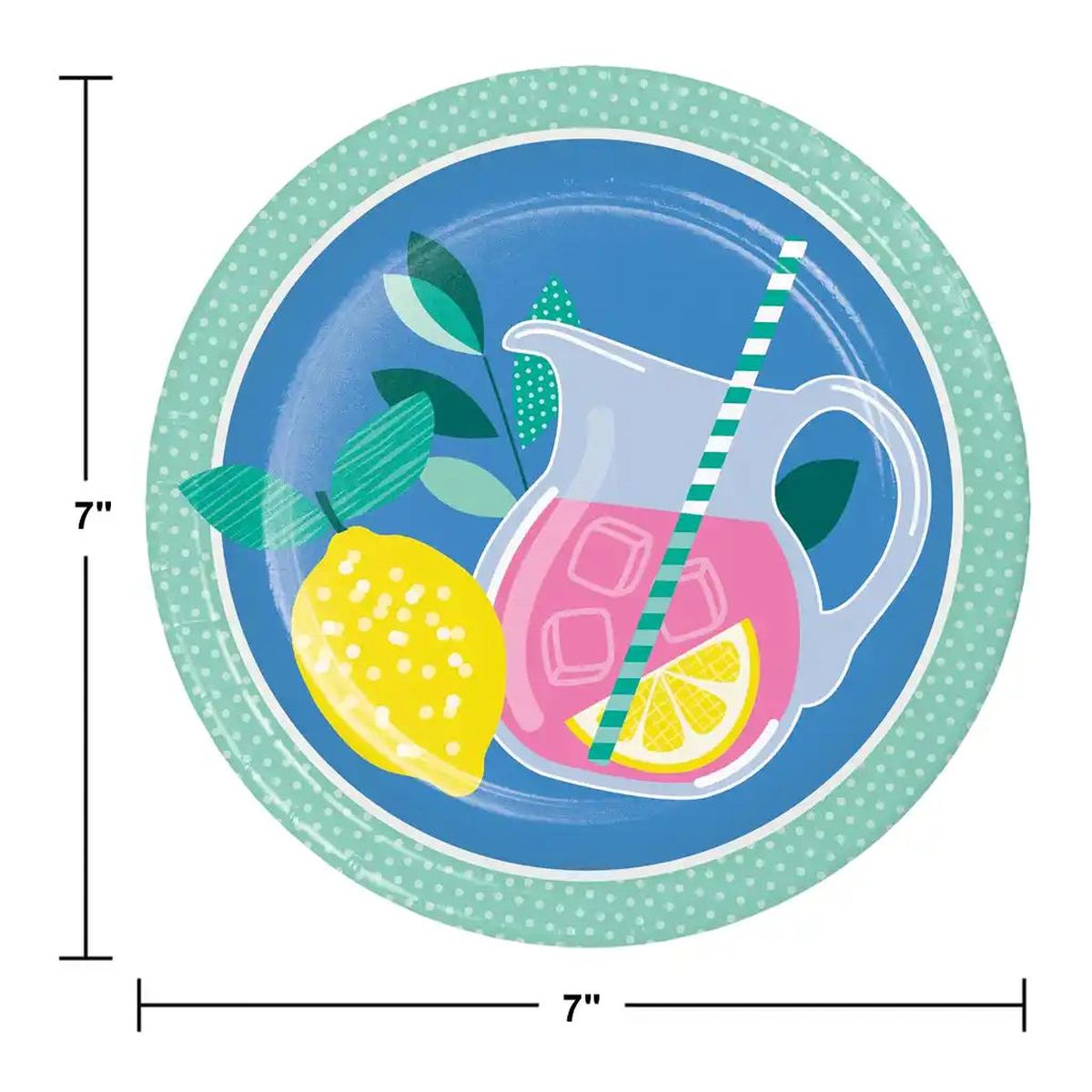 Luscious Lemons Lunch Plate 7in 8ct
