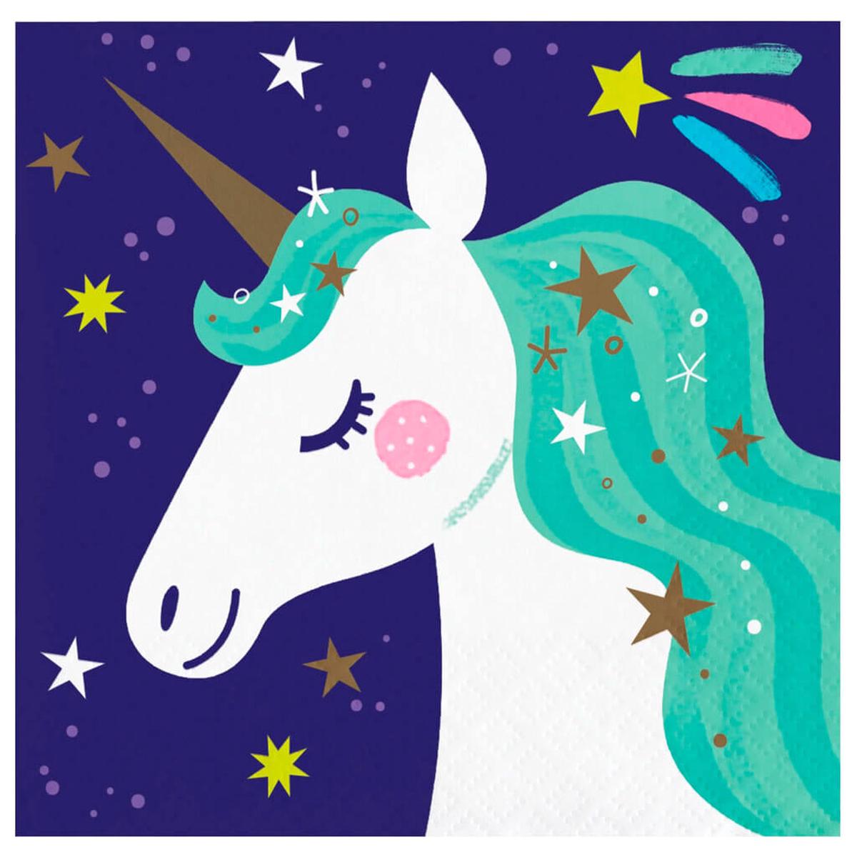 Unicorn Galaxy Beverage Napkin 16ct 2Ply