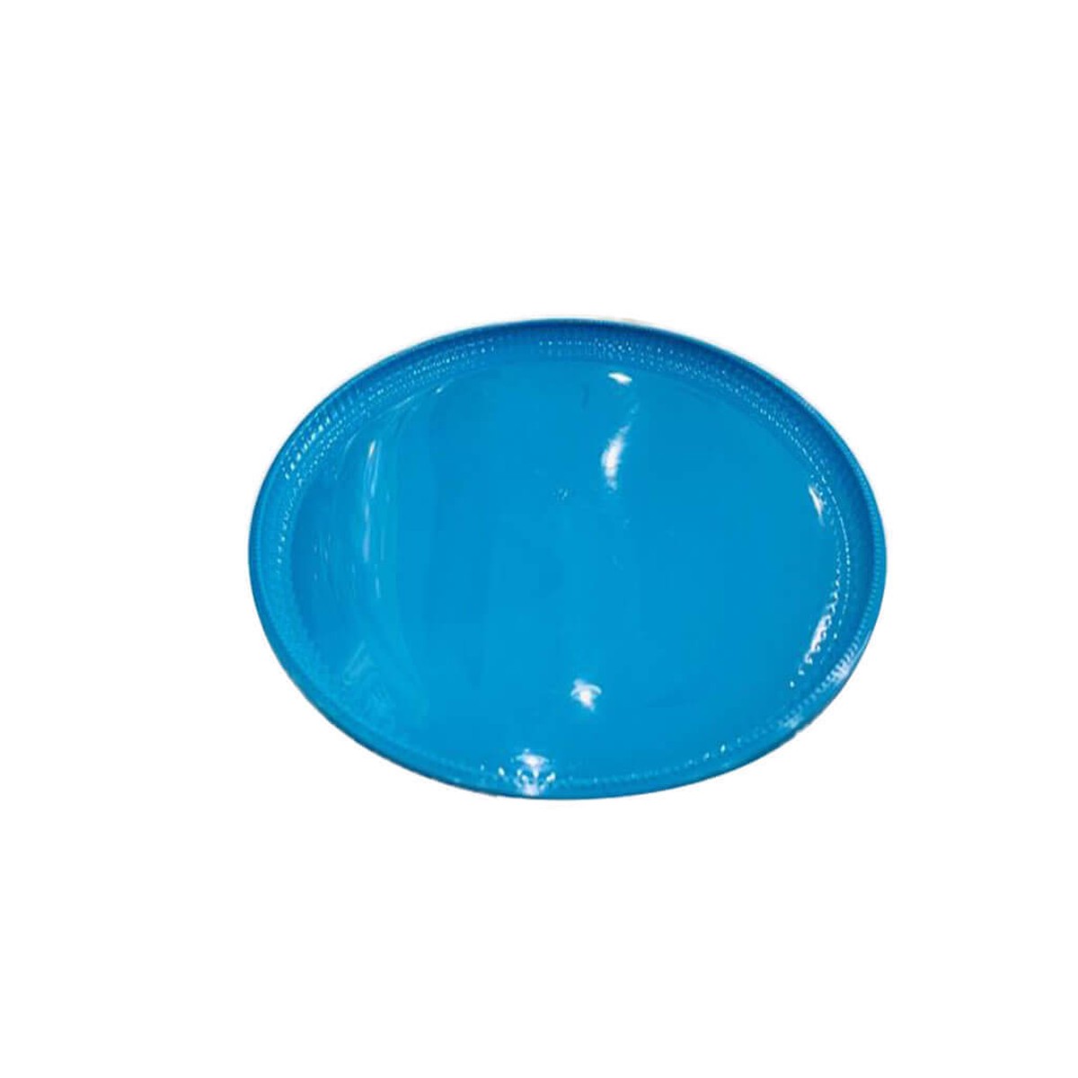 Vibrance Round Ridged Tray 12in Blue