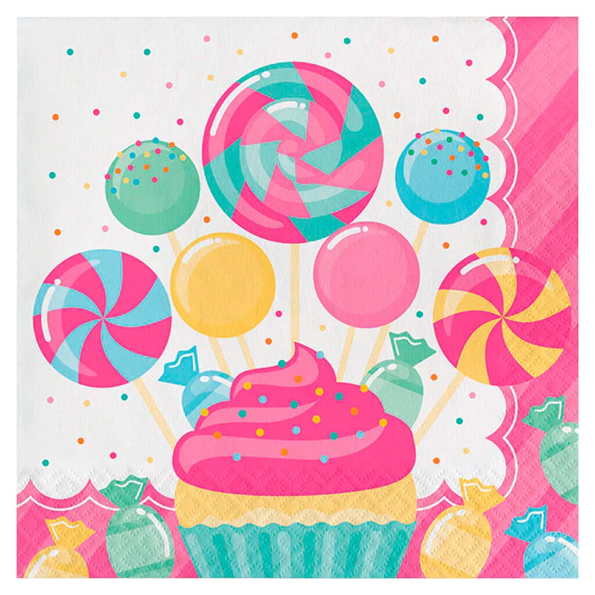 Candy Bouquet Lunch Napkin 16ct 2Ply