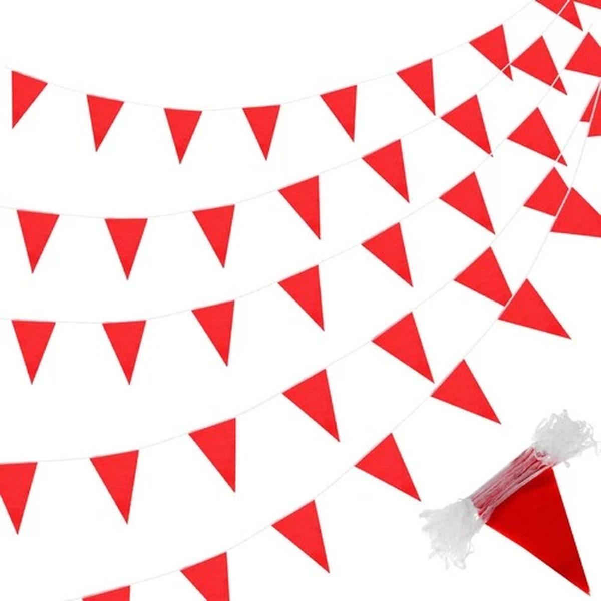Pennant Banners 200 Feet Long, Triangle Hanging Flags String DIY Party Decor