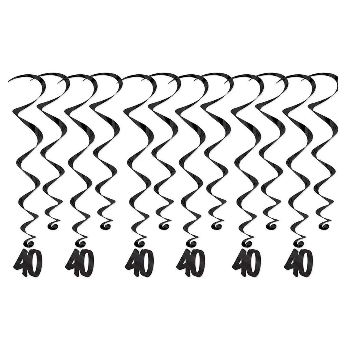 40 Birthday Whirls 175in x 31in 12pc