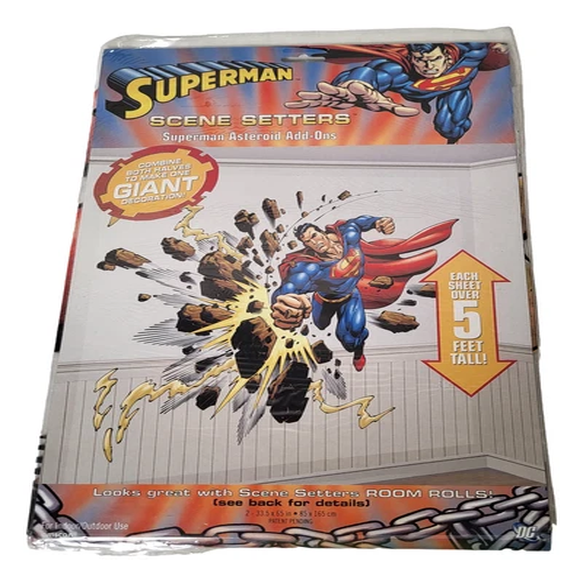 DC Comics Super Hero Superman Asteroid Scene Setter Party Decorations Amscan