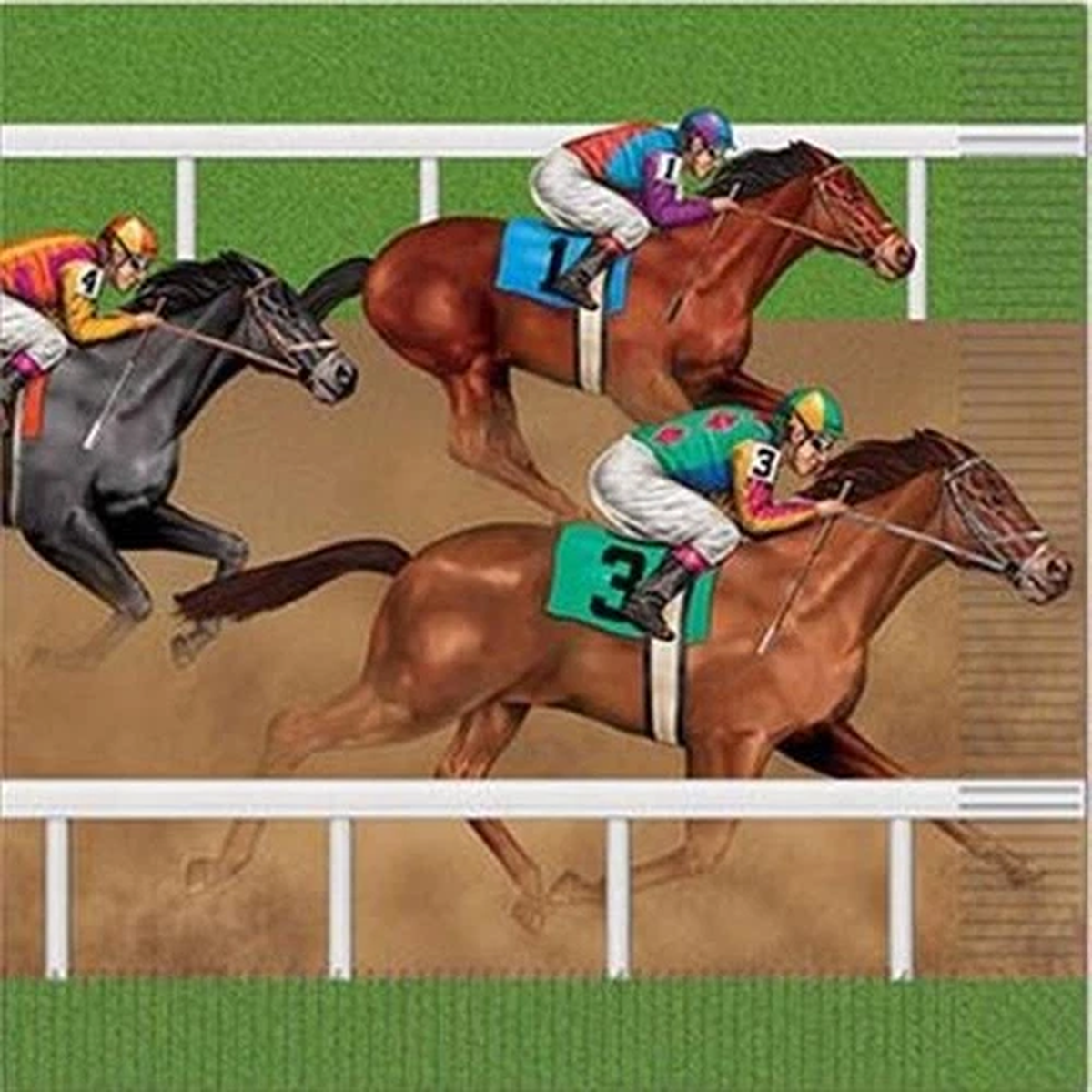 Horse Racing Lunch Napkins 16 Pack Birthday Party Decorations