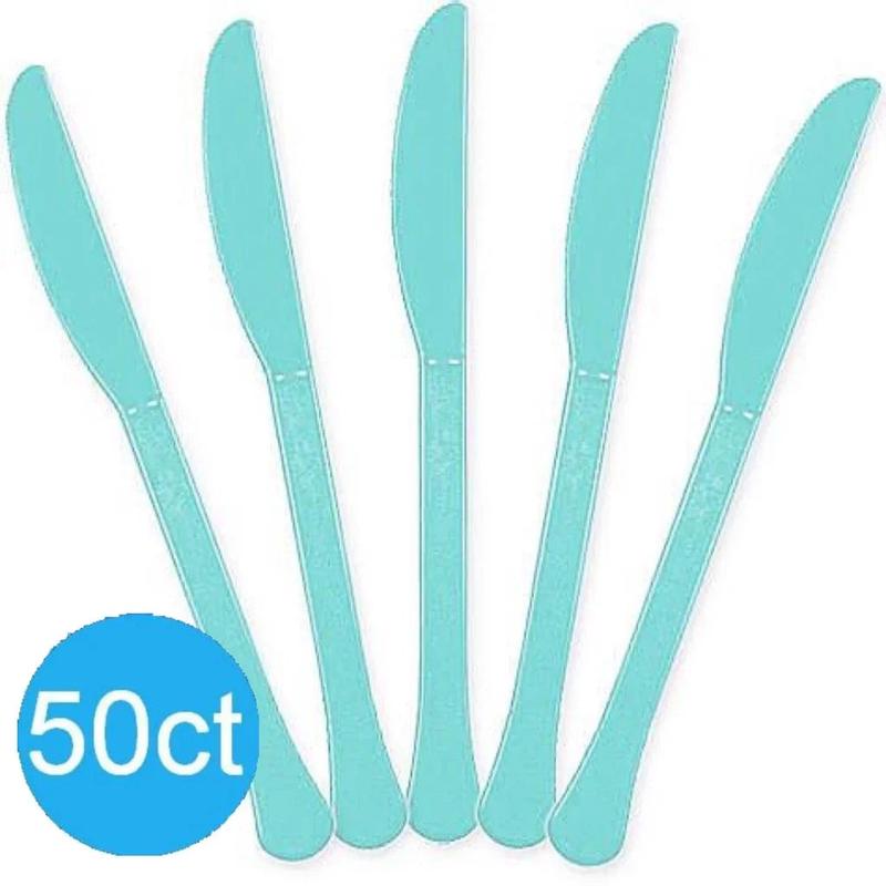 Robin’s Egg Blue Heavy Duty Plastic Knives | 50ct