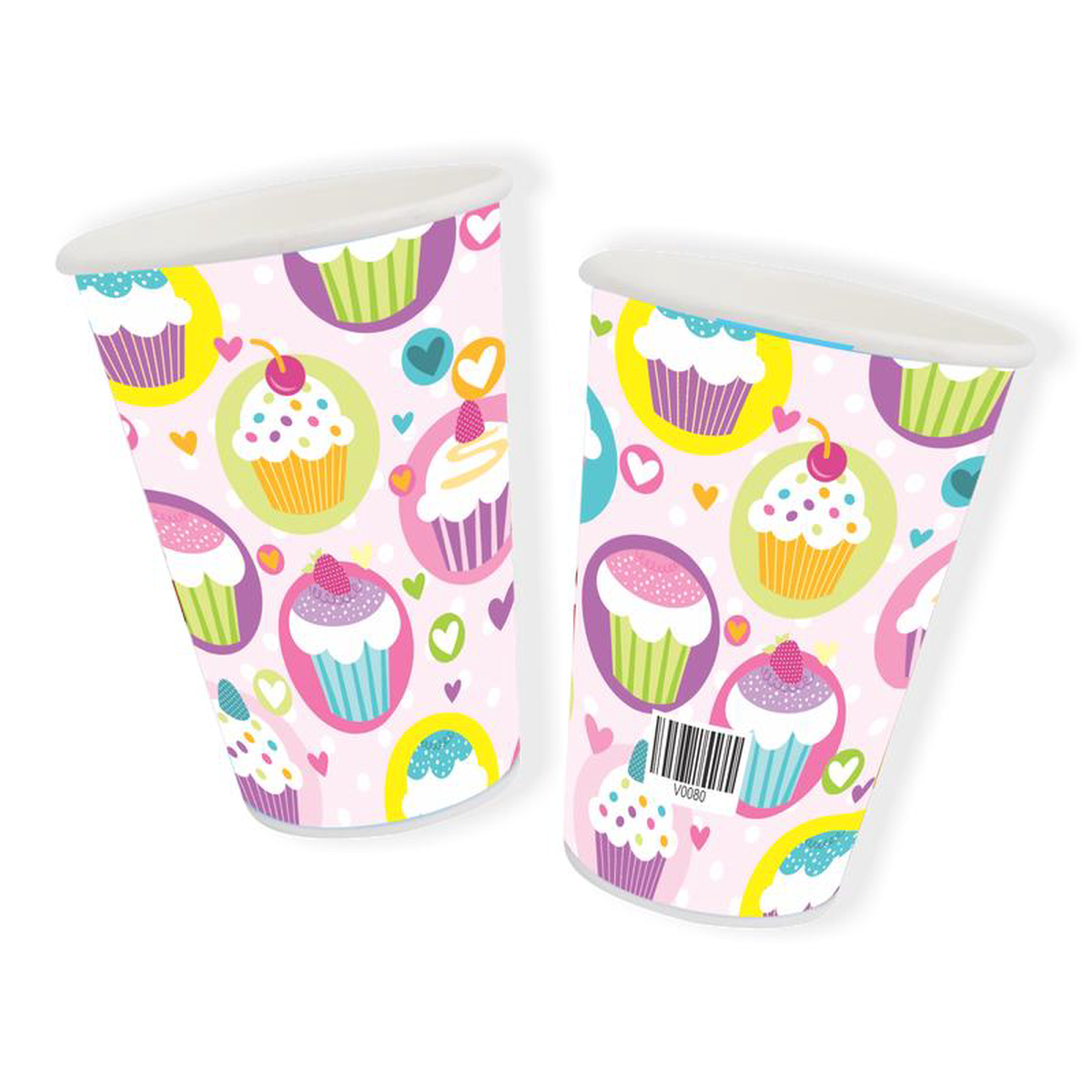 Vasos Cupcake Party (x8u)