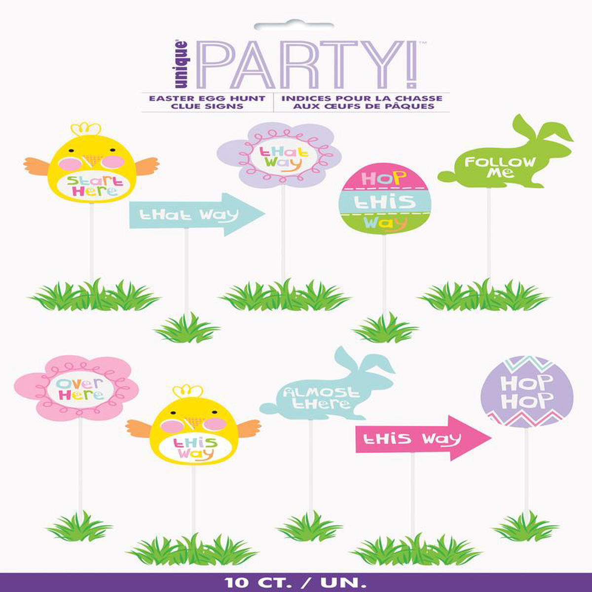 Easter Egg Hunt Clue Signs 10ct