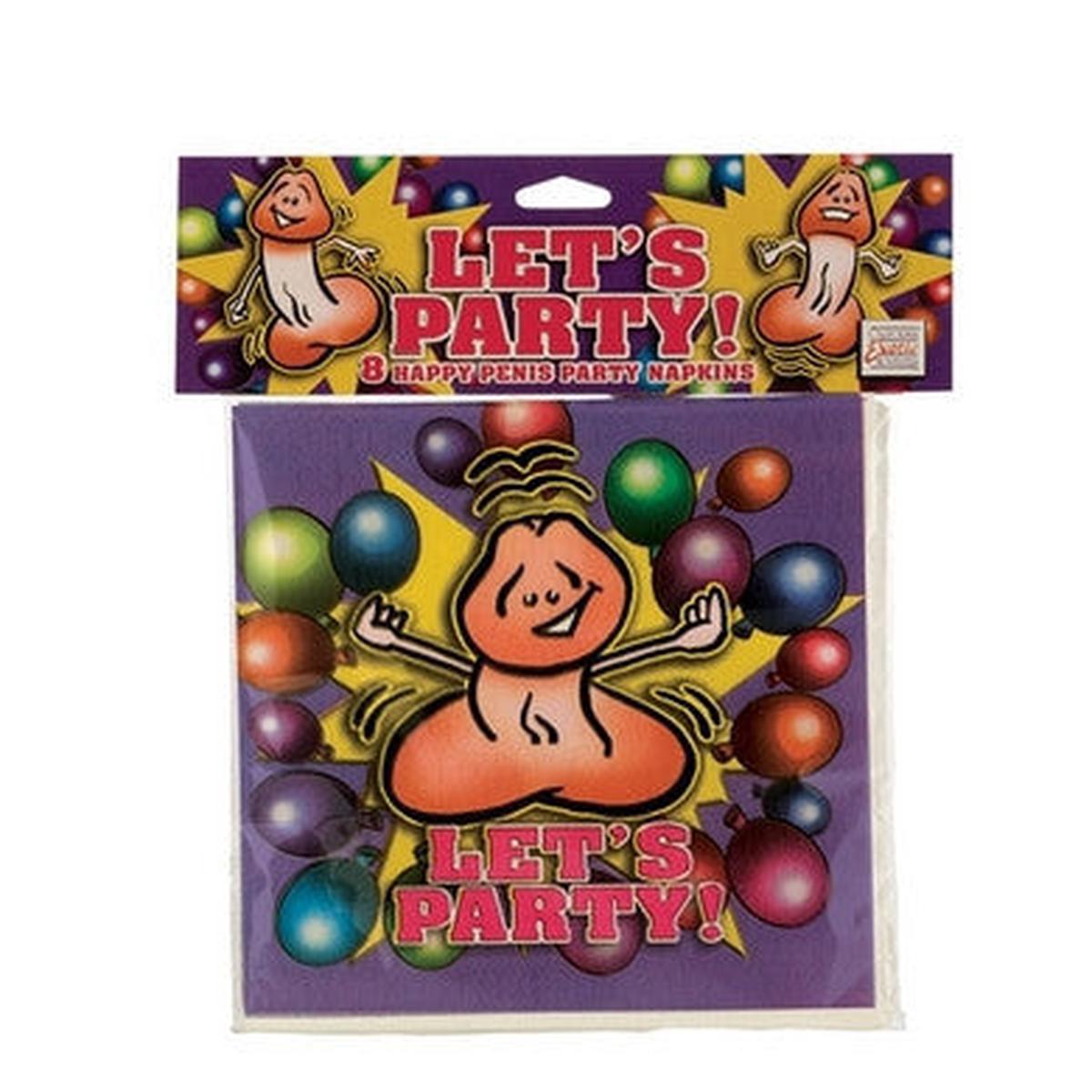 Let’s Party Happy Penis Party Napkins – 8 Count
