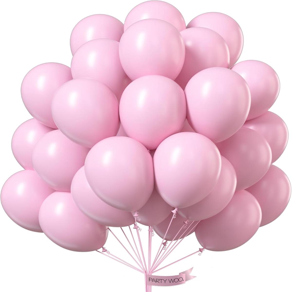 PARTY FUN Standard Balloons 40 Pcs  Baby Pink Classic Pack