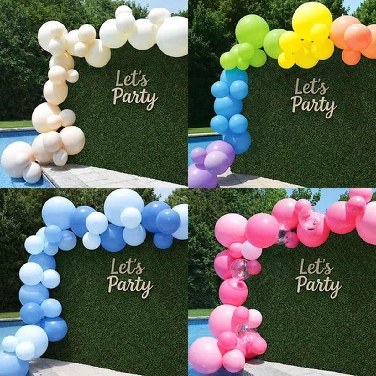 PartyAire 18′ Reusable PVC Balloon Arch, 28pcs_Sandy Shades (CHOOSE COLOR)