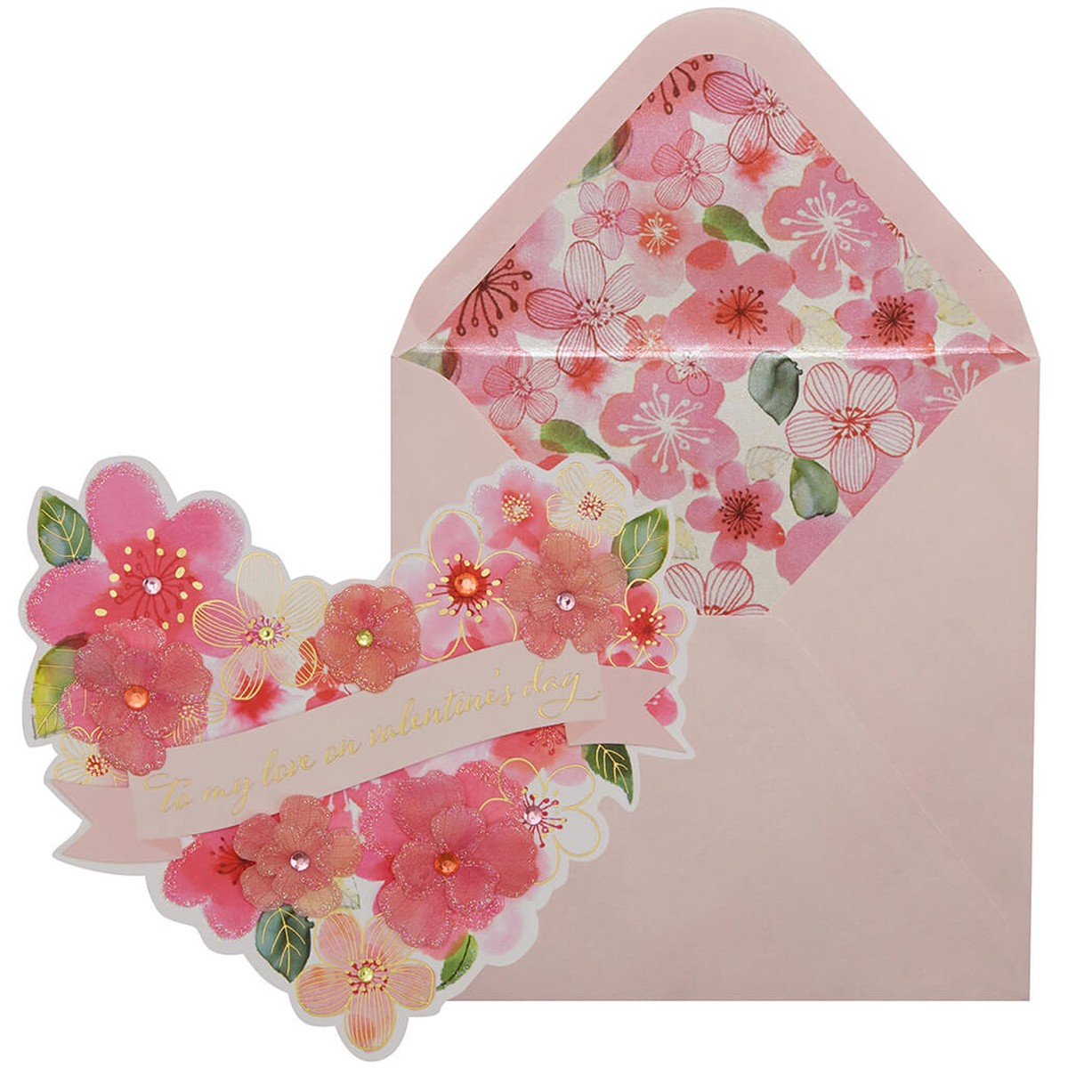Valentines Day Card Watercolor Heart