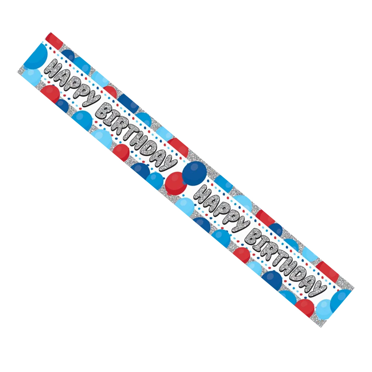 Holographic Foil Party Banner – Blue