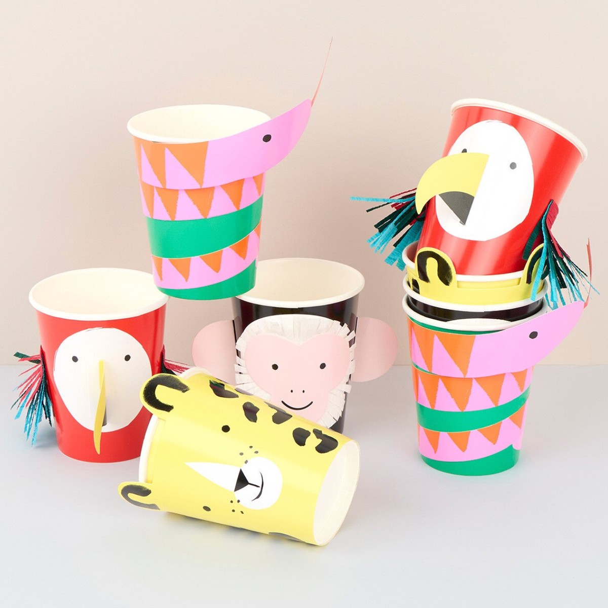 Jungle Jamboree Character Cups (x8)