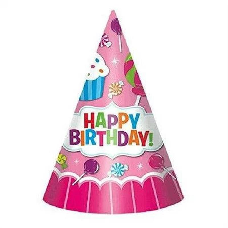 Party Hats – Sweet Shop (8ct) – Amscan