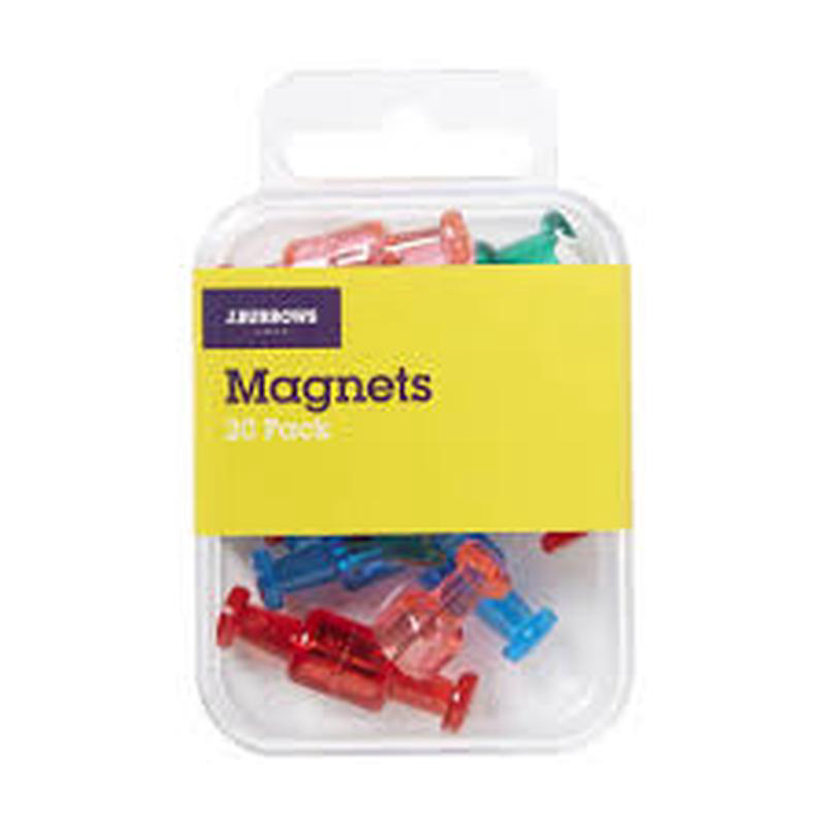 MAGNETS PIN JB 20PK ASST CLRS