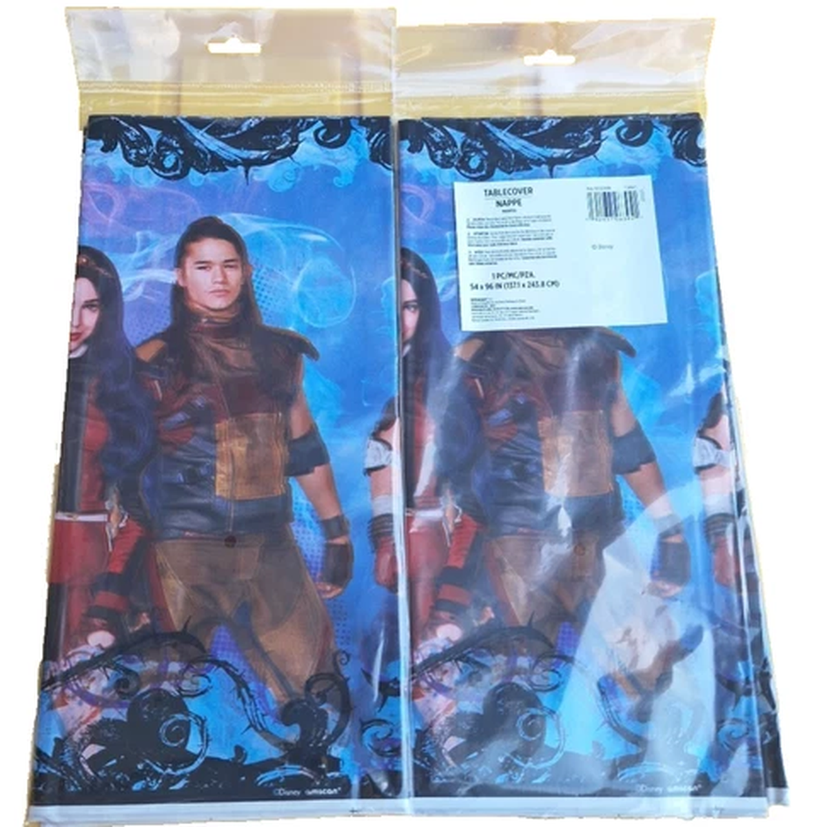 Lot Of 2 Descendants 3 Table Cover ~ Disney Plastic Table Cover, Tablecloth (C40