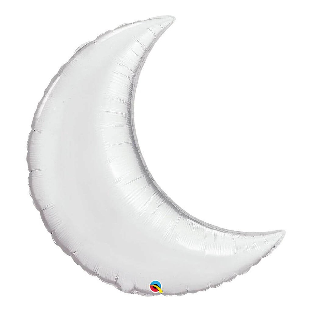 Silver Crescent Moon Shape Foil Balloon 35in