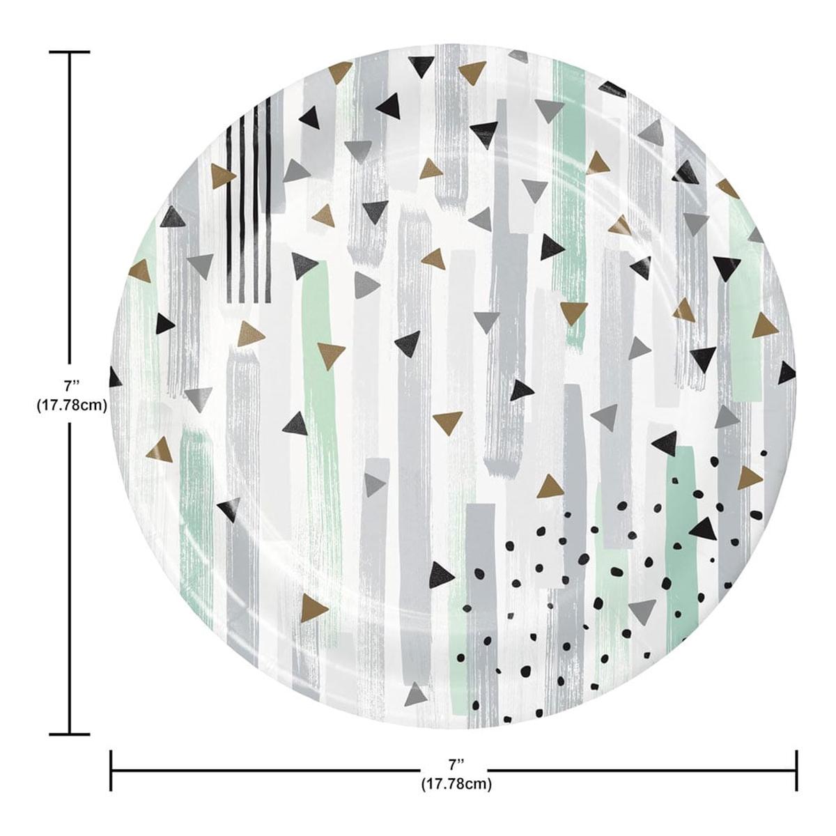 Minted Milestone Luncheon Plate 7in, 8ct