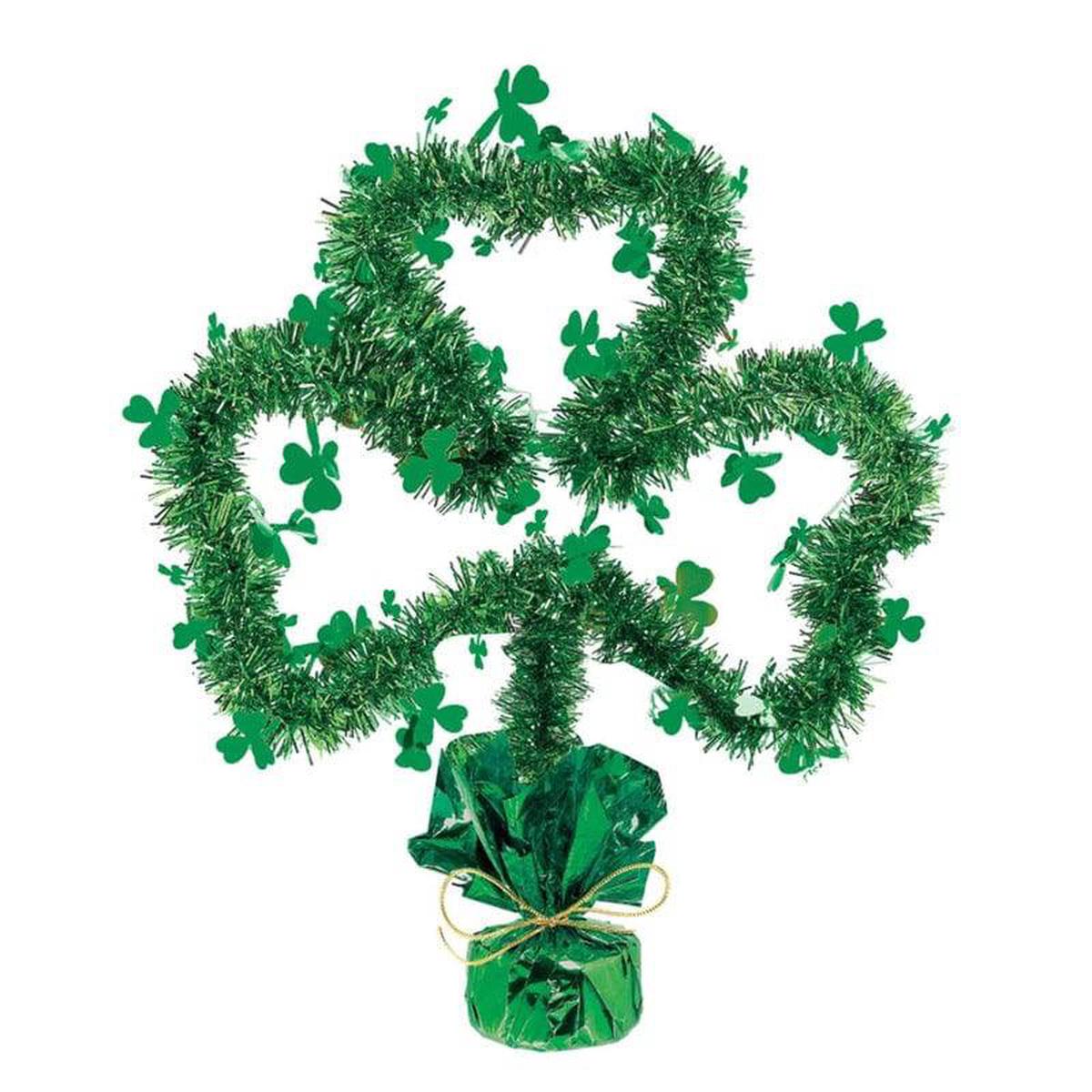 St. Patrick’s Day Shamrock Tinsel Table centerpiece – Amscan